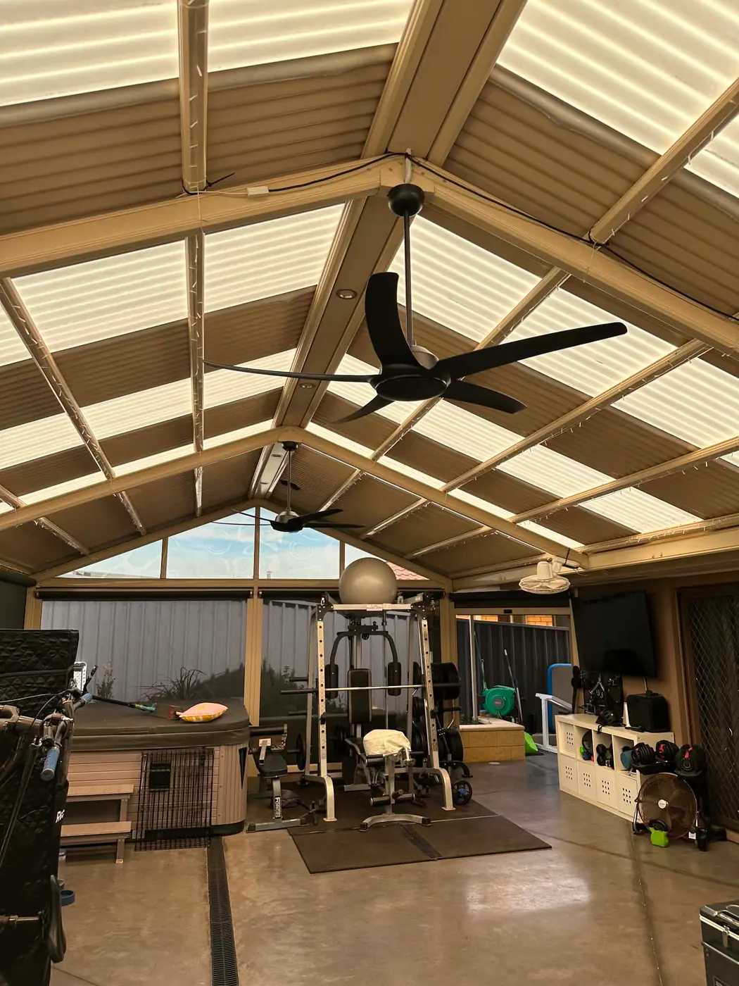 Ceiling Fans Under a Pergola in Ridgehaven