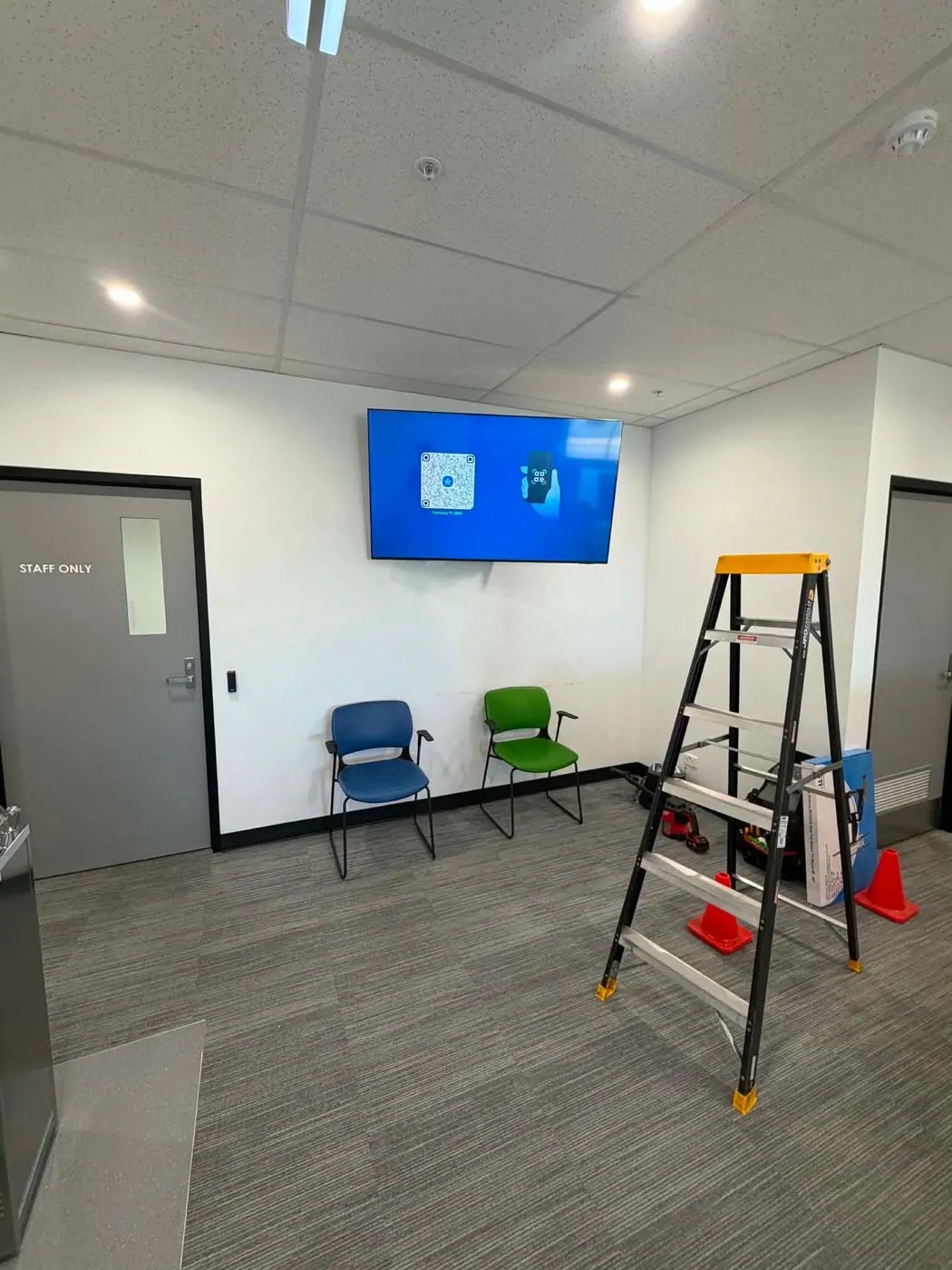 TV Wall Mount in a Gillman Medical Waiting Room
